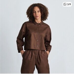 Everlane | Chestnut Brown Boxy PJ Top